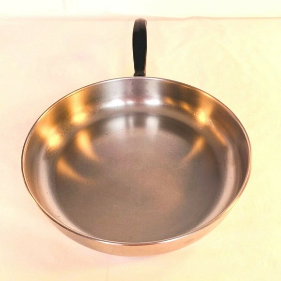 Vintage Farberware Stainless Steel 10.25” Skillet Fry Pan Aluminum‎ Clad NYC USA - Picture 2 of 11